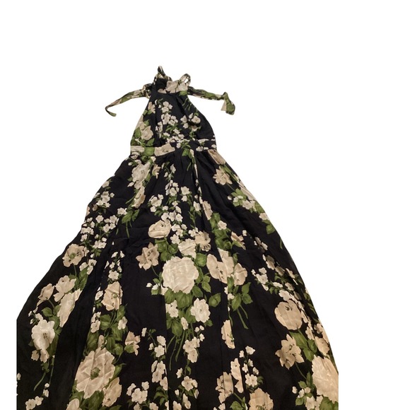 Reformation Black and Cream Floral Maxi Dress - Picture 8 of 11